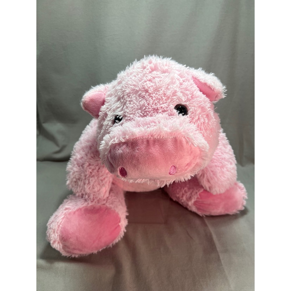 Goffa Plush Pig Pink 30" Floppy Shaggy Fuzzy Large Soft Cuddly Stuffed Animal‎